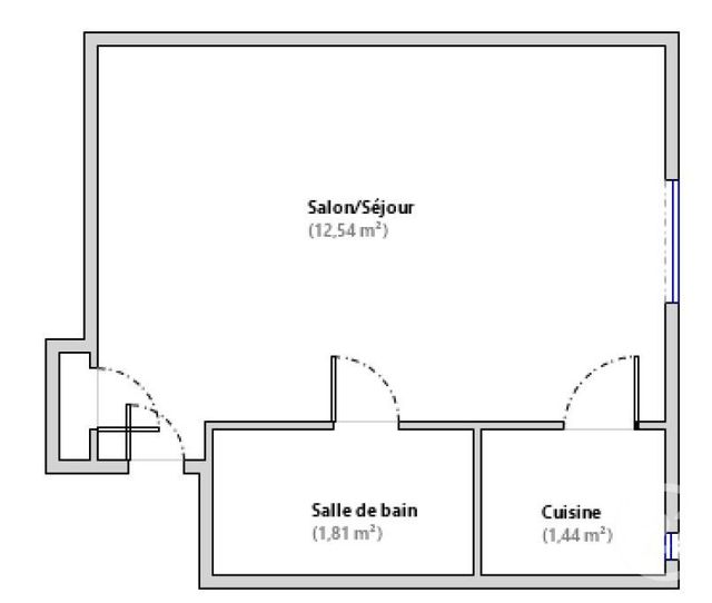Appartement Chambre à vendre - 1 pièce - 15.79 m2 - PARIS - 75015 - ILE-DE-FRANCE - Century 21 Farré La Motte Picquet